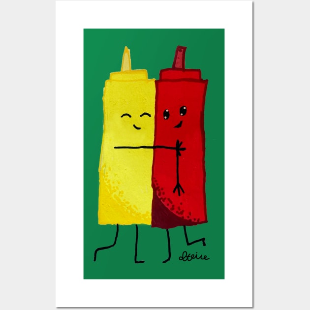 Mustard and Ketchup best friends Wall Art by Stevie's Tees